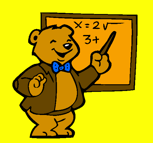 Desenho Professor urso pintado por rebecca   barros