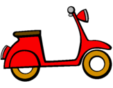 Desenho Vespa pintado por moto