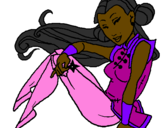 Desenho Princesa ninja pintado por Isabela maisa