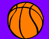 Desenho Bola de basquete pintado por cristiana