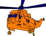 Desenho Helicoptero de resgate pintado por rap