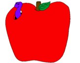 Desenho Lagarto na fruta pintado por MATHEUS