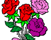 Desenho Ramo de rosas pintado por ketly