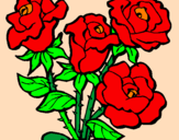 Desenho Ramo de rosas pintado por christiny