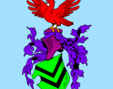 Desenho Escudo de armas e águia pintado por davi