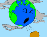 Desenho Terra doente pintado por Cú buceta