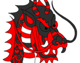 Desenho Cabeça de dragão pintado por dragoes da real