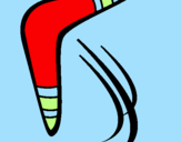 Desenho Bumerangue pintado por heloisa