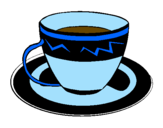 Desenho Taça de café pintado por LINDINHA