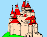 Desenho Castelo medieval pintado por ana caroline