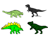Desenho Dinossauros de terra pintado por julia