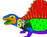 Desenho Dinossauro pintado por rei dos dinossauros
