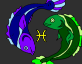 Desenho Pisces pintado por Sakon