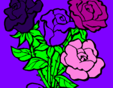 Desenho Ramo de rosas pintado por flaviana;e annaclara