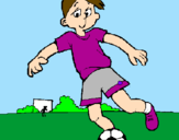Desenho Jogar futebol pintado por Davi