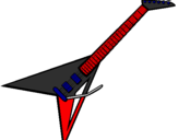 Desenho Guitarra elétrica II pintado por slash