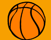 Desenho Bola de basquete pintado por çal