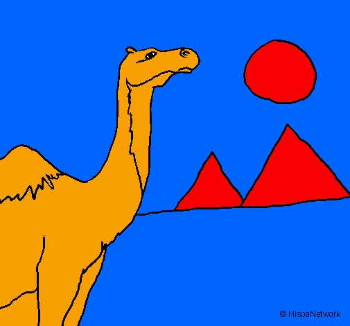 Desenho Camelo pintado por o camelo do pocoyo
