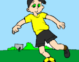 Desenho Jogar futebol pintado por Larýssa