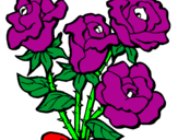 Desenho Ramo de rosas pintado por ana beatriz