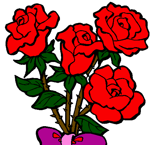 Desenho Ramo de rosas pintado por nathalya