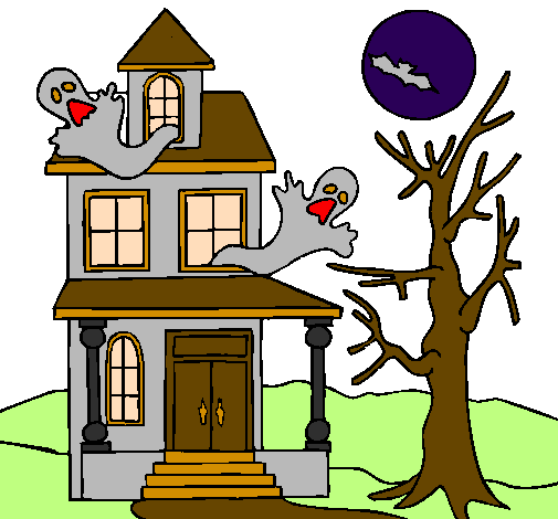 Desenho Casa do terror pintado por andreia