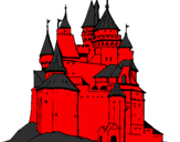 Desenho Castelo medieval pintado por castelo  das trevas