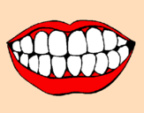 Desenho Boca e dentes pintado por carlos