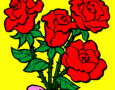 Desenho Ramo de rosas pintado por ELUANA