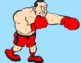 Desenho Boxeador pintado por gabriel