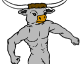 Desenho Cabeça de búfalo pintado por boi