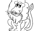 Desenho Leão pintado por karol