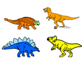 Desenho Dinossauros de terra pintado por gustavo