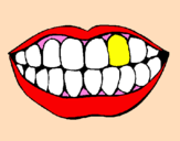 Desenho Boca e dentes pintado por guilherme