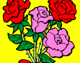 Desenho Ramo de rosas pintado por jhennyffer