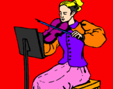 Desenho Dama violinista pintado por Renato