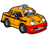 Desenho Herbie Taxista pintado por taxi