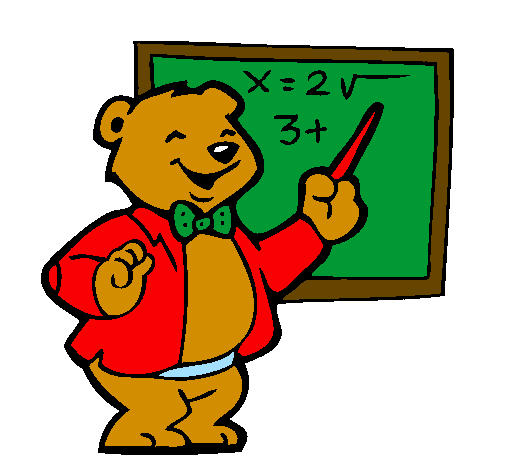 Desenho Professor urso pintado por maria  ellen