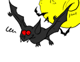 Desenho Morcego louco pintado por tomas