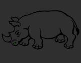 Desenho Rinoceronte pintado por Diego 