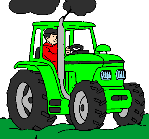Desenho Tractor em funcionamento pintado por Hélio