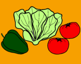 Desenho Verduras pintado por Lara