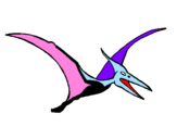 Desenho Pterodáctilo pintado por piteranodonti