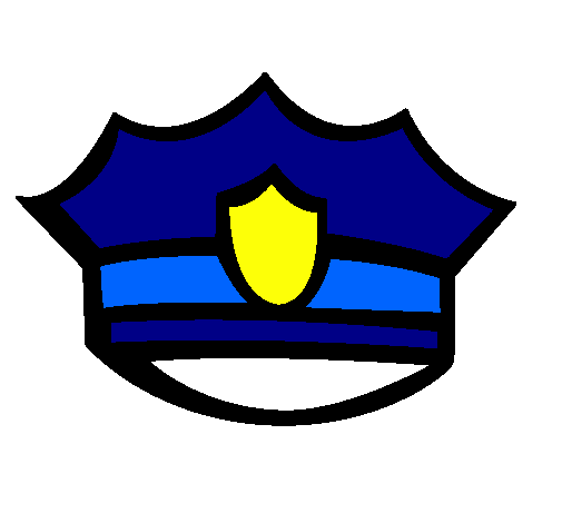 Desenho Boné de polícia pintado por bone da policia