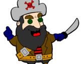 Desenho Pirata pintado por Barba Negra