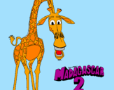 Desenho Madagascar 2 Melman pintado por anna victoria bernades
