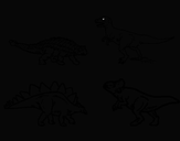 Desenho Dinossauros de terra pintado por Henrique Alves