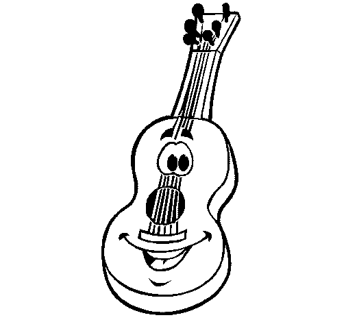 Desenho Guitarra espanhola  pintado por clave