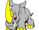 Desenho Rinoceronte II pintado por renoseronte