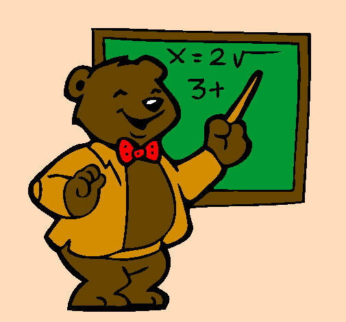 Desenho Professor urso pintado por savio lucas